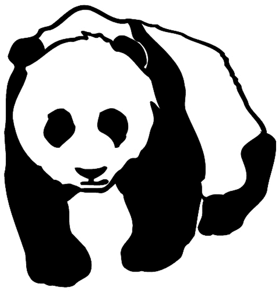 Panda vinyl sticker. Customize on line.  Animals Insects Fish 004-1303  